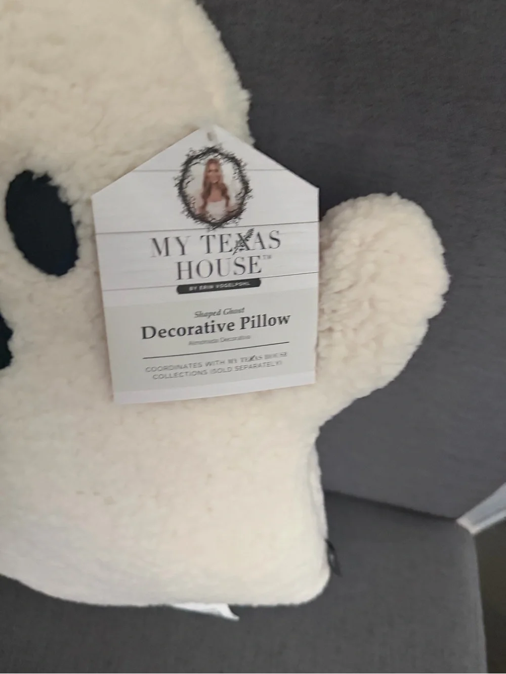 My Texas House Ghost Pillow NWT